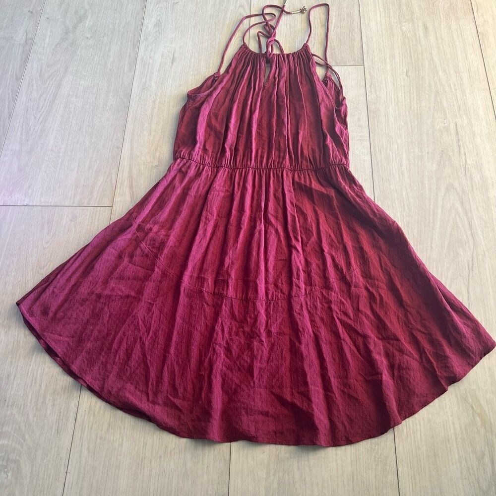 Free People size S  shake it off mini dress burgundy red